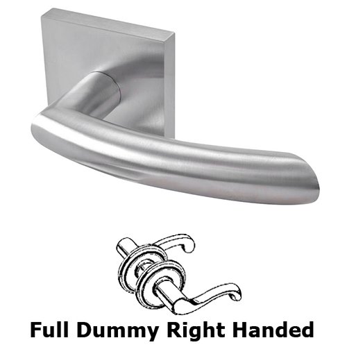 Double Dummy Right Handed Door Lever in Satin Stainless Steel