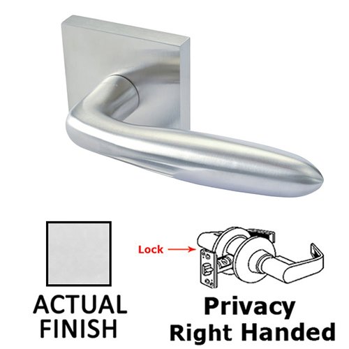 Privacy Door Lever in Polished Stainless Steel
