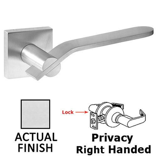 Privacy Right Handed Door Lever in Polished Stainless Steel