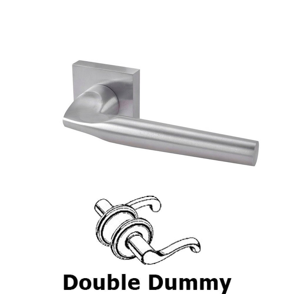 Double Dummy Door Lever in Satin Stainless Steel
