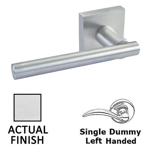 Single Dummy Left Handed Door Lever in Polished Stainless Steel