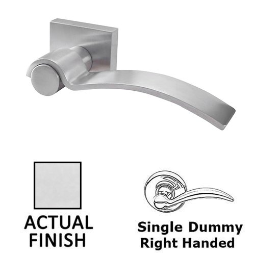 Single Dummy Right Handed Door Lever in Polished Stainless Steel