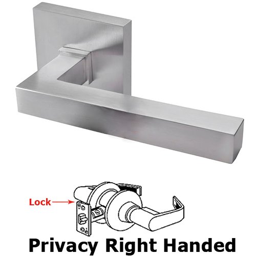 Privacy Door Lever in Satin Stainless Steel