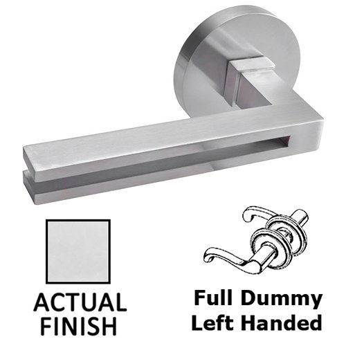 Double Dummy Left Handed Door Lever in Polished Stainless Steel