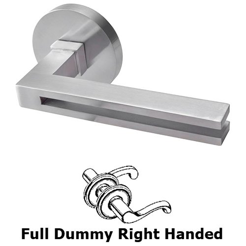 Double Dummy Right Handed Door Lever in Satin Stainless Steel