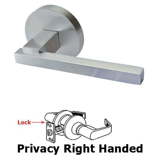 Privacy Door Lever in Satin Stainless Steel
