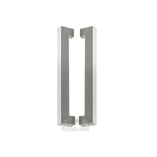 11 3/4" Centers Back to Back Squared End Appliance/Shower Door Pull in Satin Stainless Steel