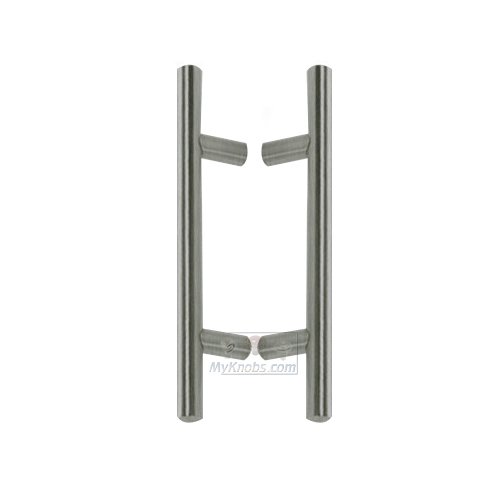 14 1/2" Centers Back to Back European Bar Appliance/Shower Door Pull in Satin Stainless Steel