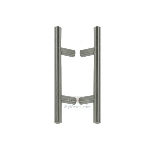 7 7/8" Centers Back to Back European Bar Appliance/Shower Door Pull in Satin Stainless Steel