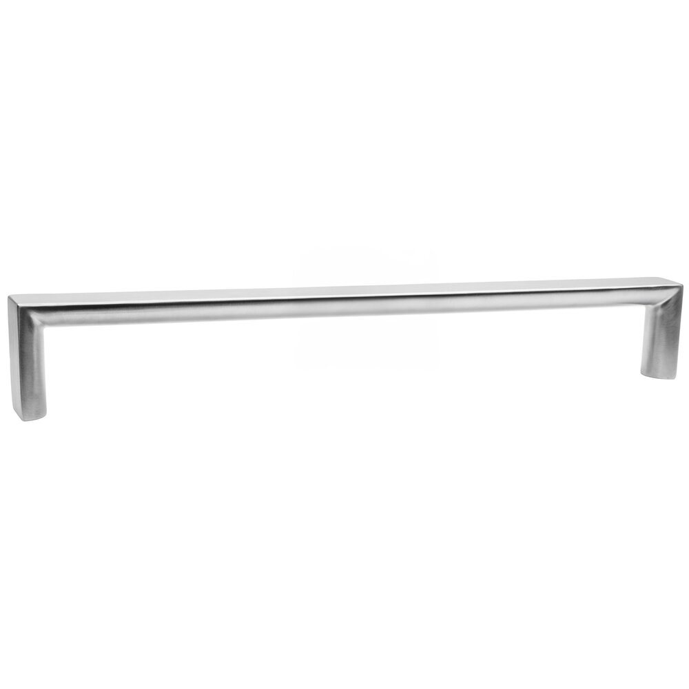 17 3/4" Surface Mount Half Moon End Appliance/ Shower Door Pull in Satin Stainless Steel