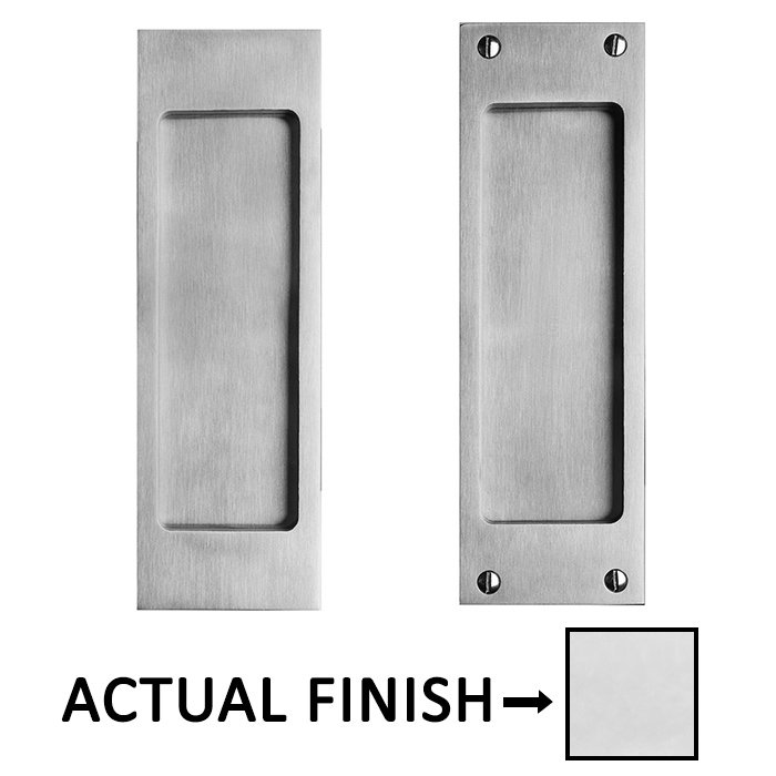 8 1/4" Square Dummy Pocket Door Lock in Polished Stainless Steel