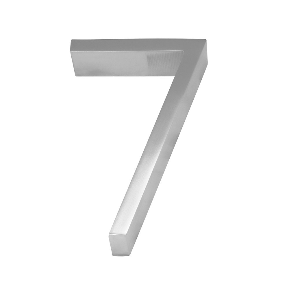 #7 House Number in Satin Stainless Steel