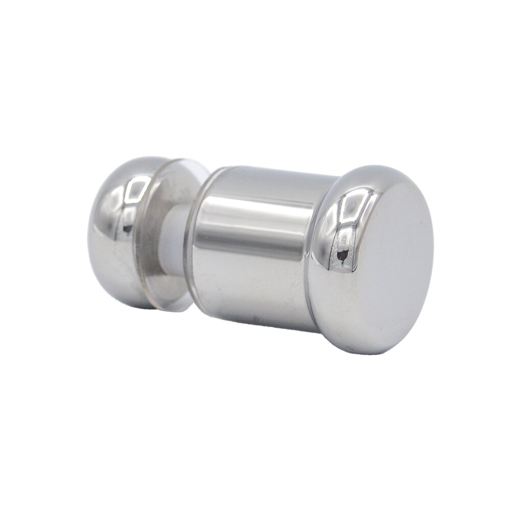 1 1/8" Diameter Smooth Face Shower Knob in Polished Stainless Steel
