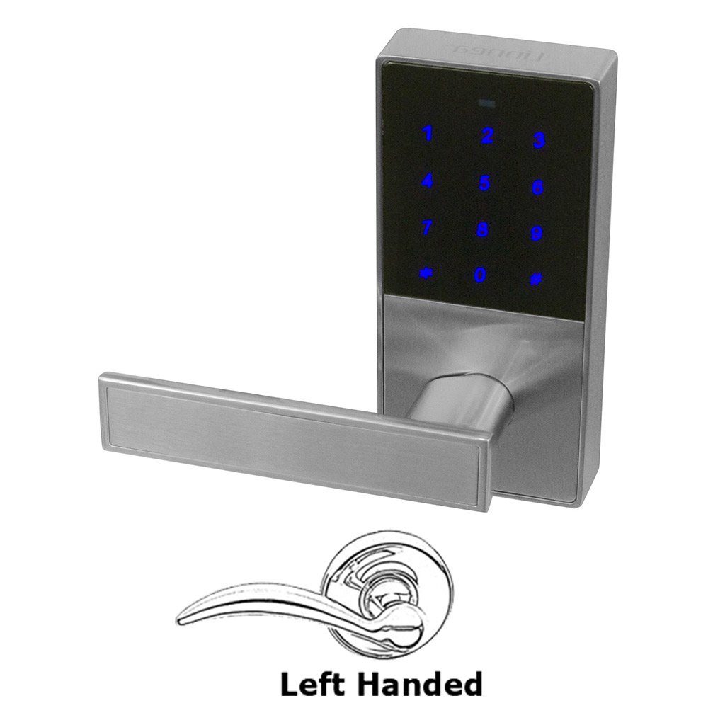 Electronic Key Pad Door Lever in Satin Stainless Steel