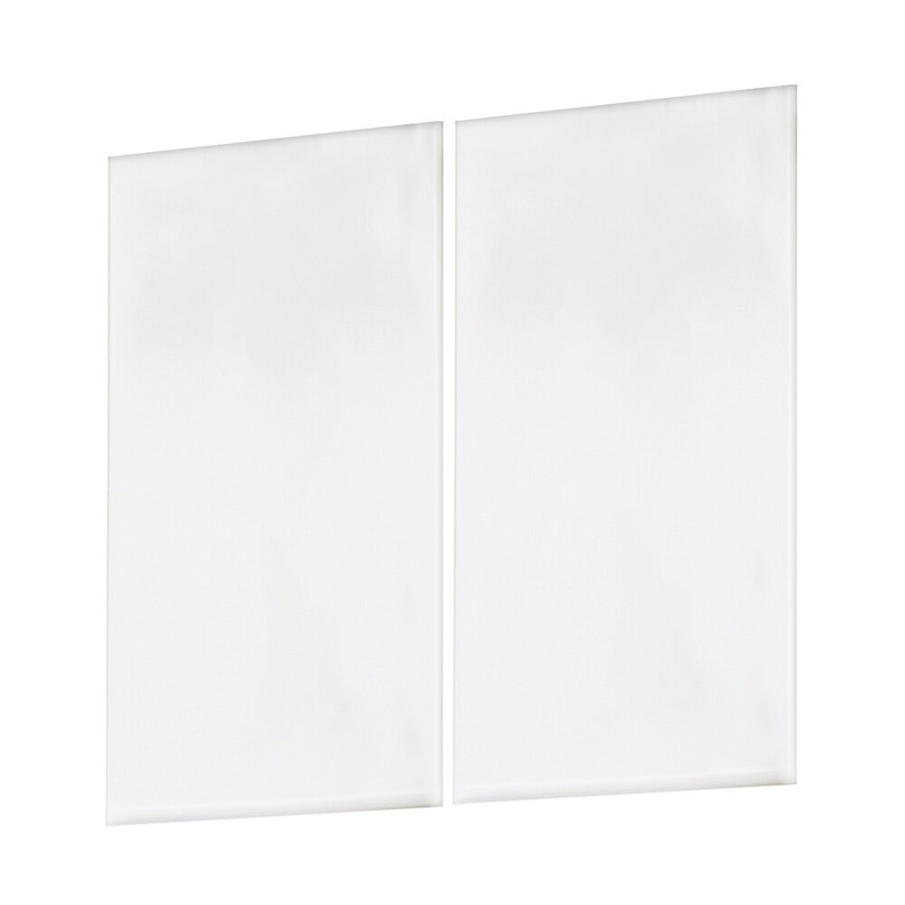 HALF BLANK - 4" Square Tile (SET OF TWO) in White