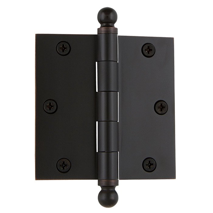 3 1/2" Ball Tip Residential Hinge with Square Corners in Timeless Bronze (Sold Individually)