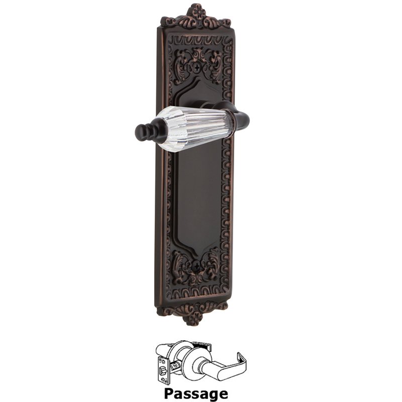Complete Passage Set - Egg & Dart Plate with Parlor Lever in Timeless Bronze