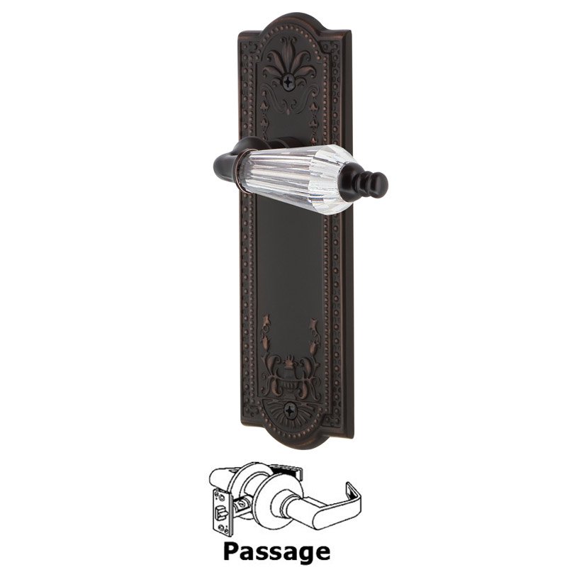 Complete Passage Set - Meadows Plate with Parlor Lever in Timeless Bronze