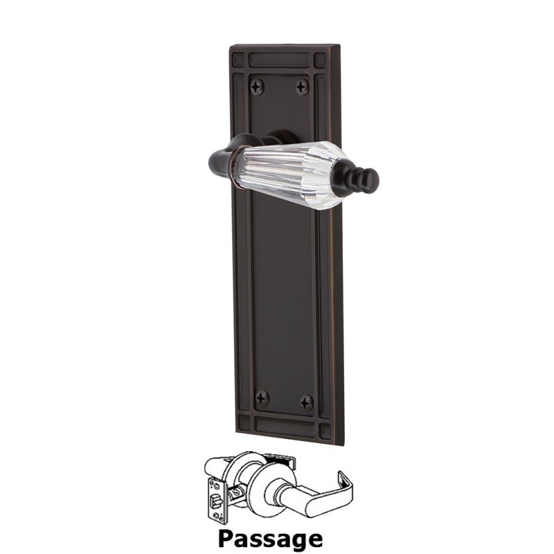 Complete Passage Set - Mission Plate with Parlor Lever in Timeless Bronze