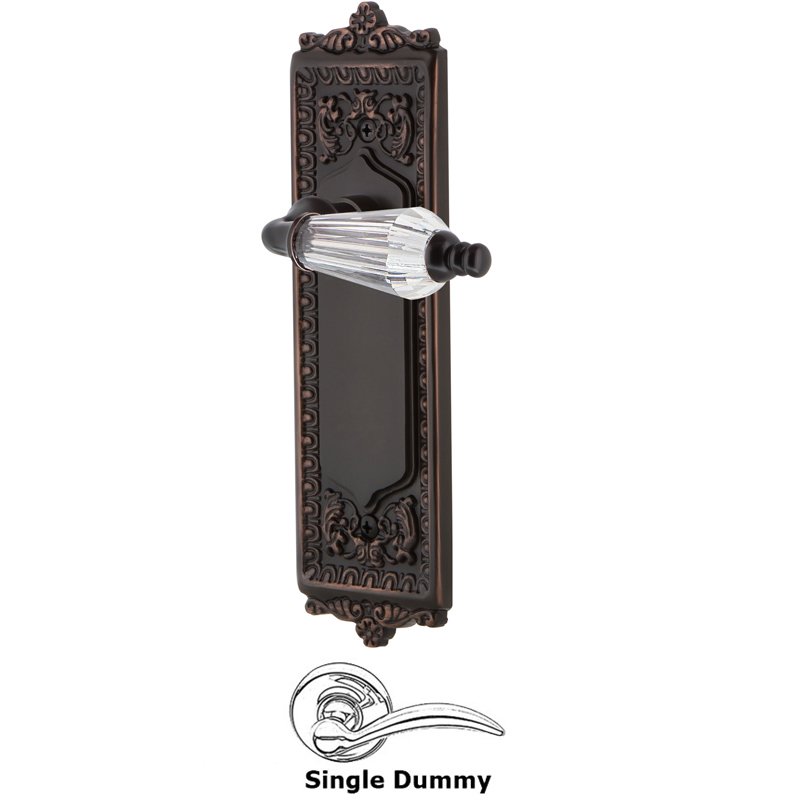 Single Dummy - Egg & Dart Plate with Parlor Lever in Timeless Bronze