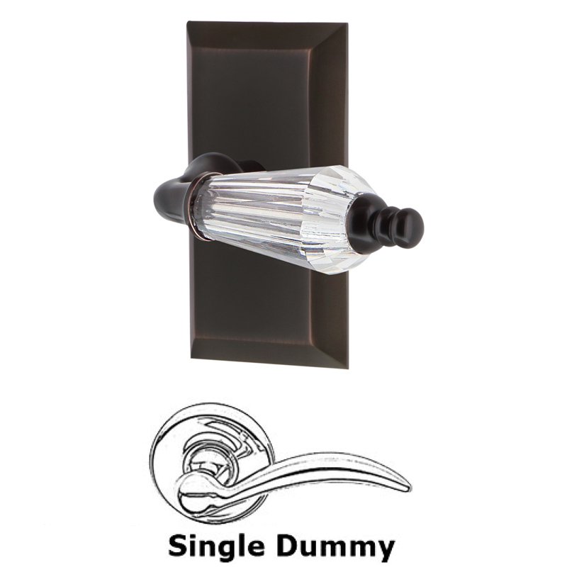 Single Dummy - Studio Plate with Chateau Door Knob in Timeless Bronze
