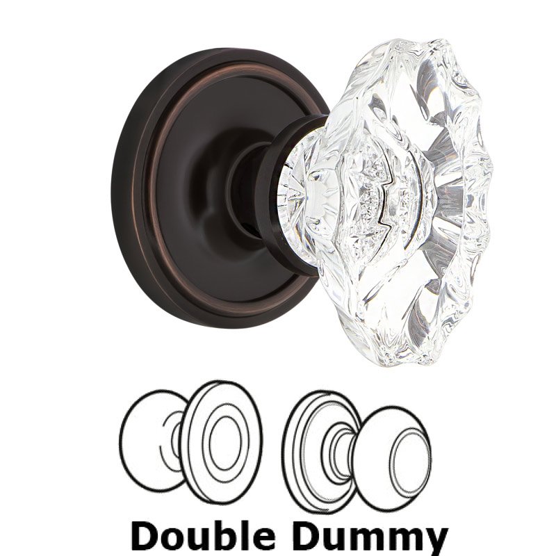 Double Dummy Classic Rosette with Chateau Door Knob in Timeless Bronze