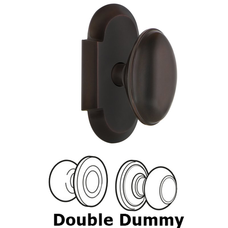 Double Dummy Set - Cottage Plate with Homestead Door Knob in Timeless Bronze