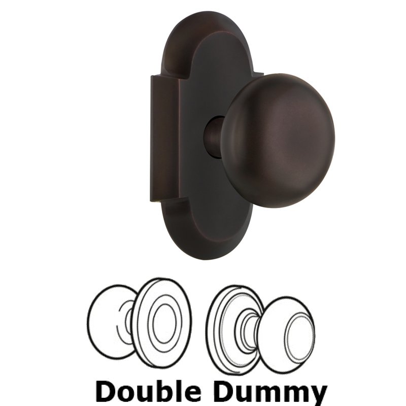 Double Dummy Set - Cottage Plate with New York Door Knobs in Timeless Bronze