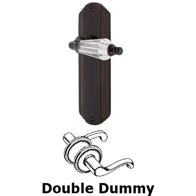Double Dummy Set - Deco Plate with Parlor Lever in Timeless Bronze