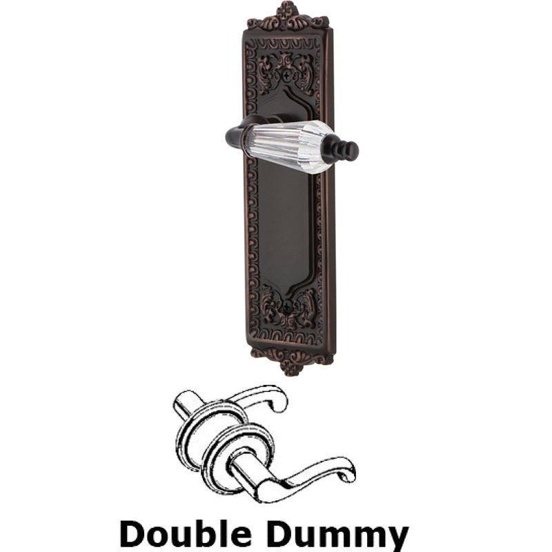 Double Dummy Set - Egg & Dart Plate with Parlor Lever in Timeless Bronze