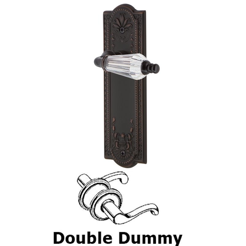 Double Dummy Set - Meadows Plate with Parlor Lever in Timeless Bronze
