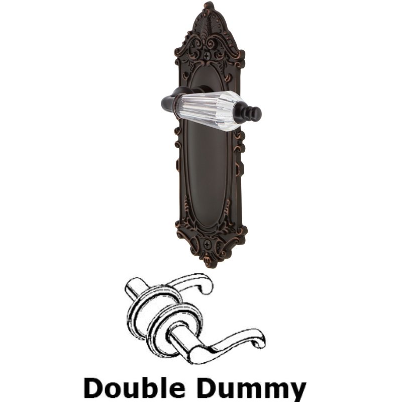 Double Dummy Set - Victorian Plate with Parlor Lever in Timeless Bronze