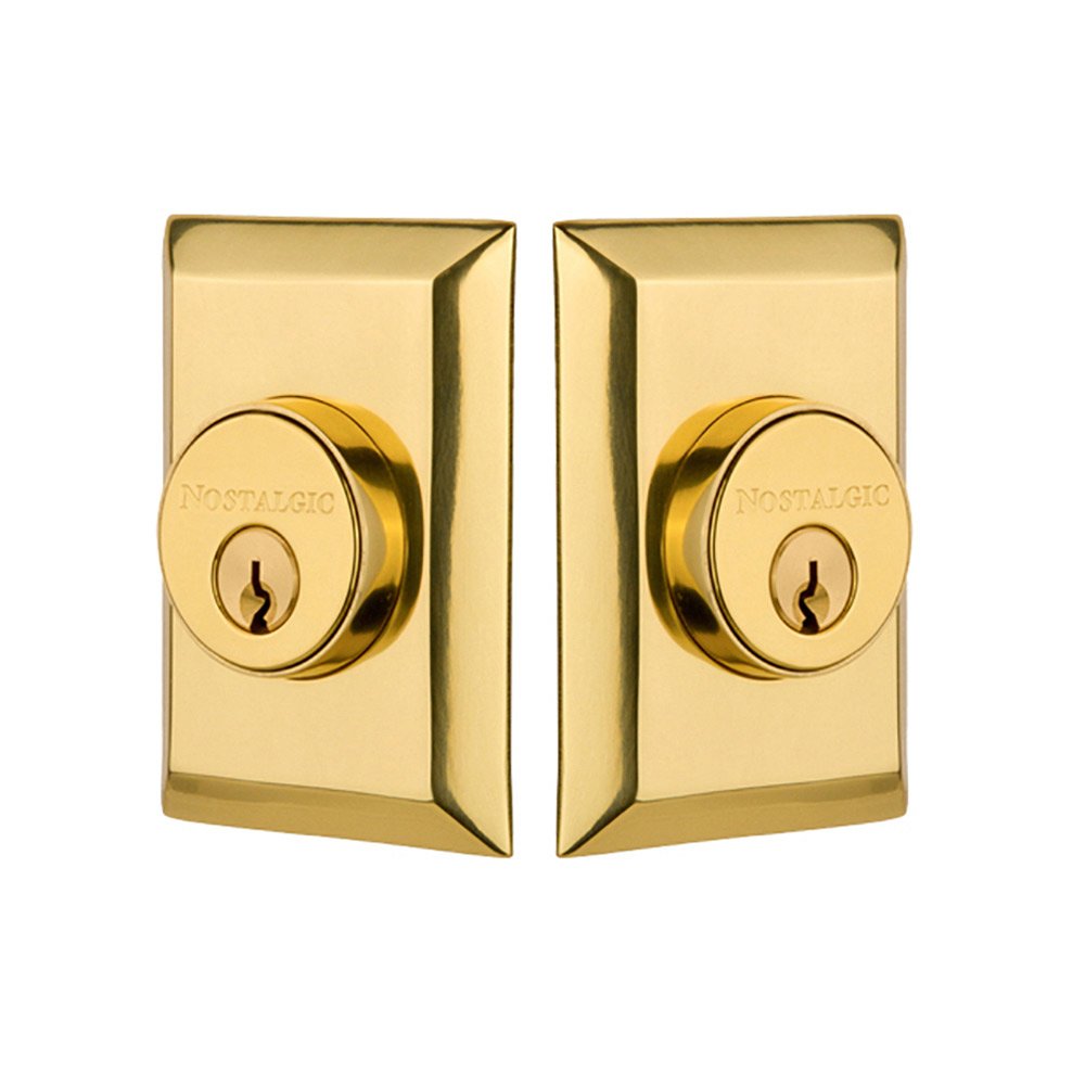 Double Cylinder Deadbolt in Unlacquered Brass