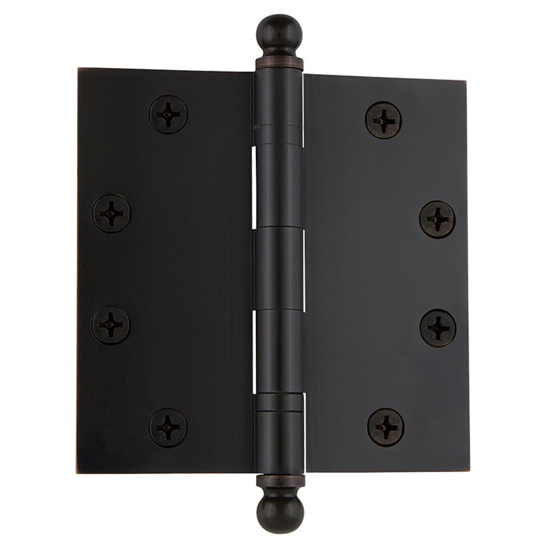 4 1/2" Ball Tip Heavy Duty Hinge with Square Corners in Timeless Bronze (Sold Individually)