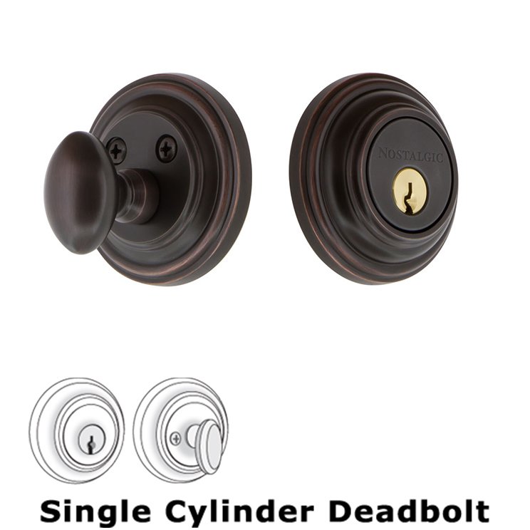 Single Deadbolt - Classic Deabolt in Timeless Bronze