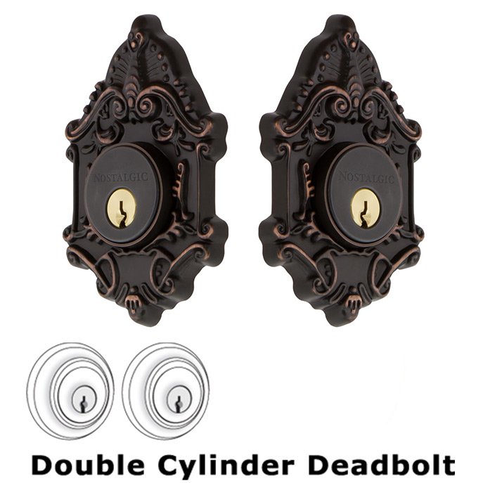 Double Deadbolt - Victorian Deadbolt in Timeless Bronze