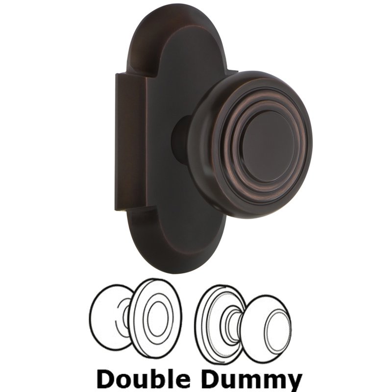 Double Dummy Set - Cottage Plate with Deco Door Knob in Timeless Bronze