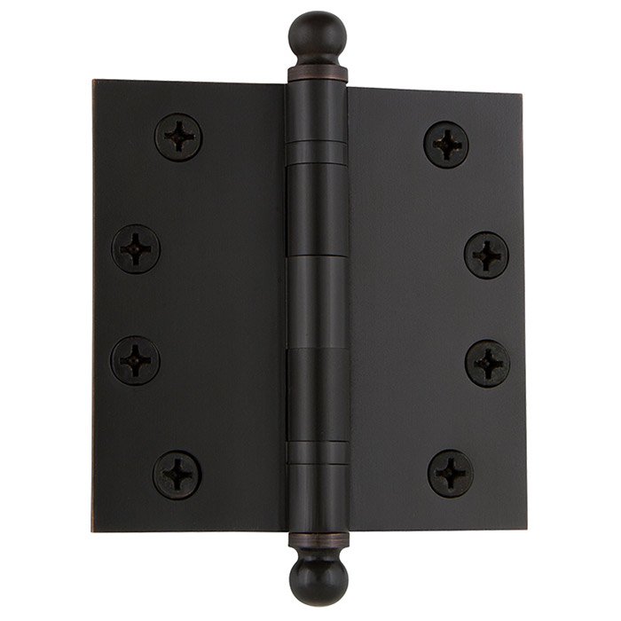 4" Ball Tip Heavy Duty Hinge with Square Corners in Timeless Bronze (Sold Individually)