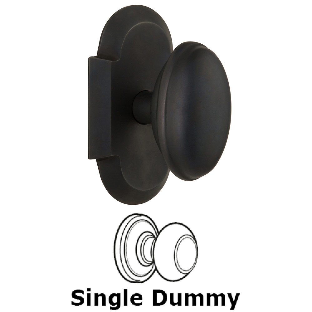Single Dummy Cottage Plate with Homestead Knob in Oil Rubbed Bronze