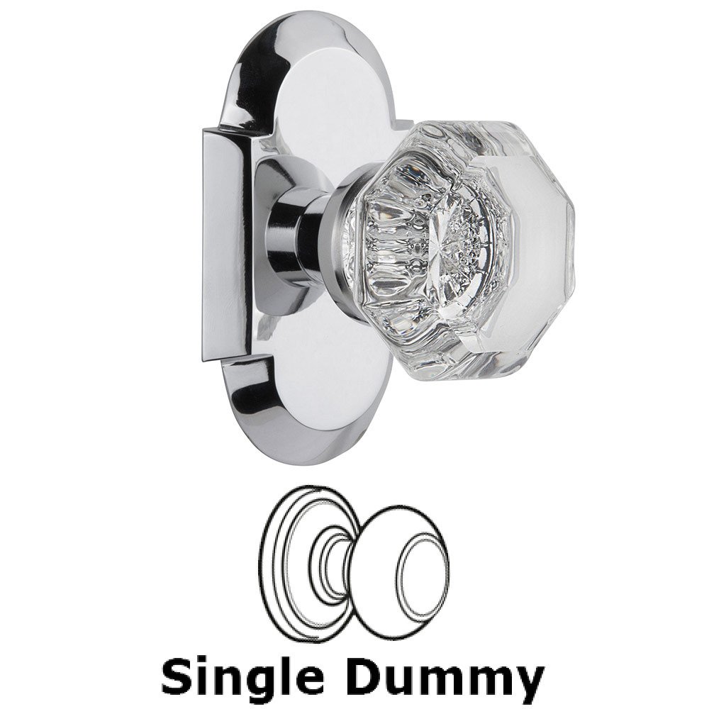Single Dummy Cottage Plate with Waldorf Knob in Bright Chrome