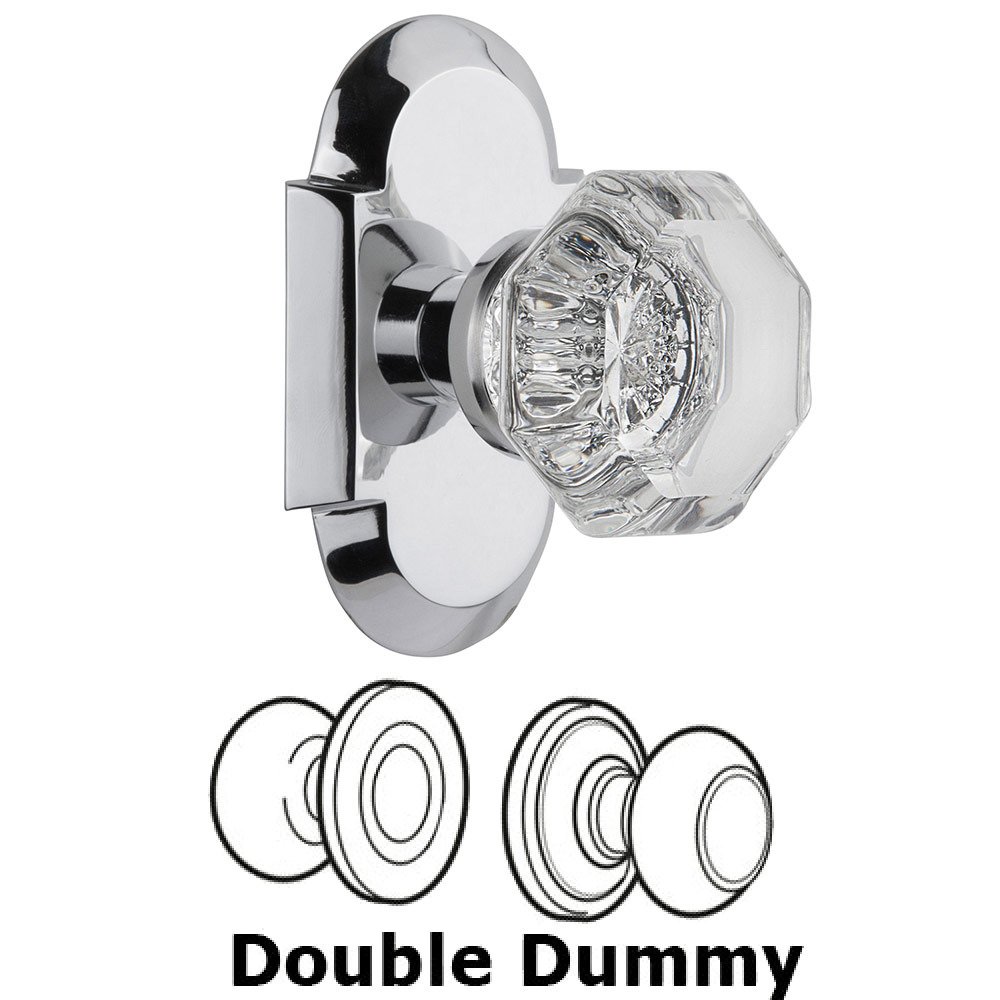 Double Dummy Cottage Plate with Waldorf Knob in Bright Chrome
