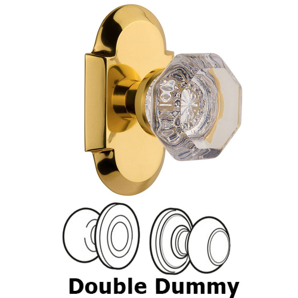 Double Dummy Cottage Plate with Waldorf Knob in Polished Brass