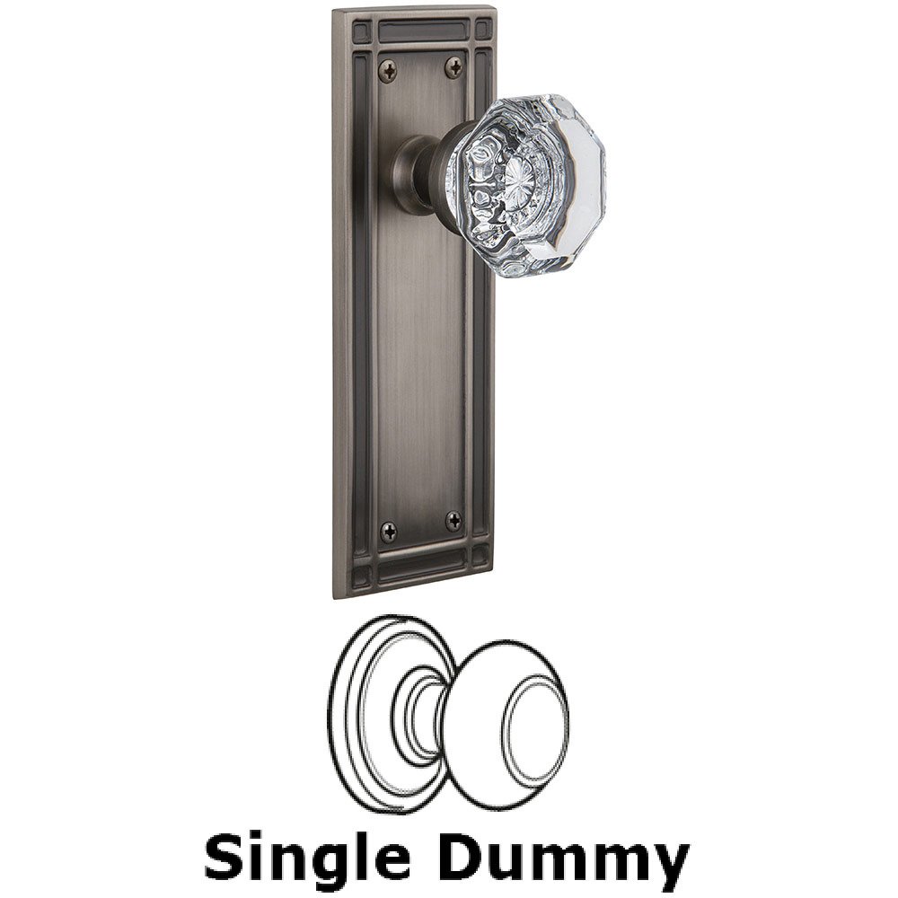 Single Dummy Mission Plate with Waldorf Knob in Antique Pewter
