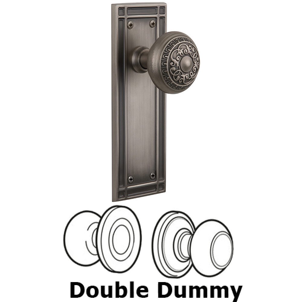 Double Dummy Mission Plate with Egg and Dart Knob in Antique Pewter
