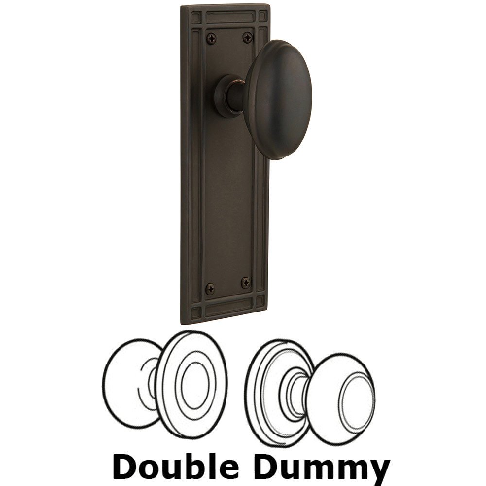 Double Dummy Mission Plate with Homestead Knob in Oil Rubbed Bronze