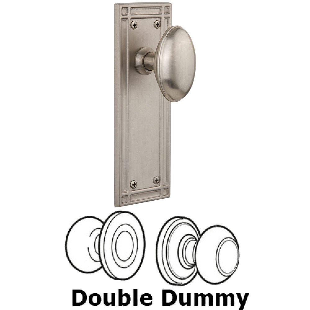 Double Dummy Mission Plate with Homestead Knob in Satin Nickel