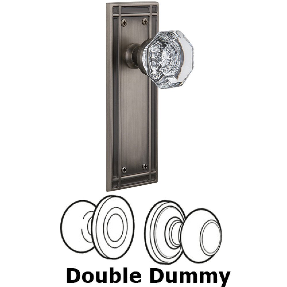 Double Dummy Mission Plate with Waldorf Knob in Antique Pewter