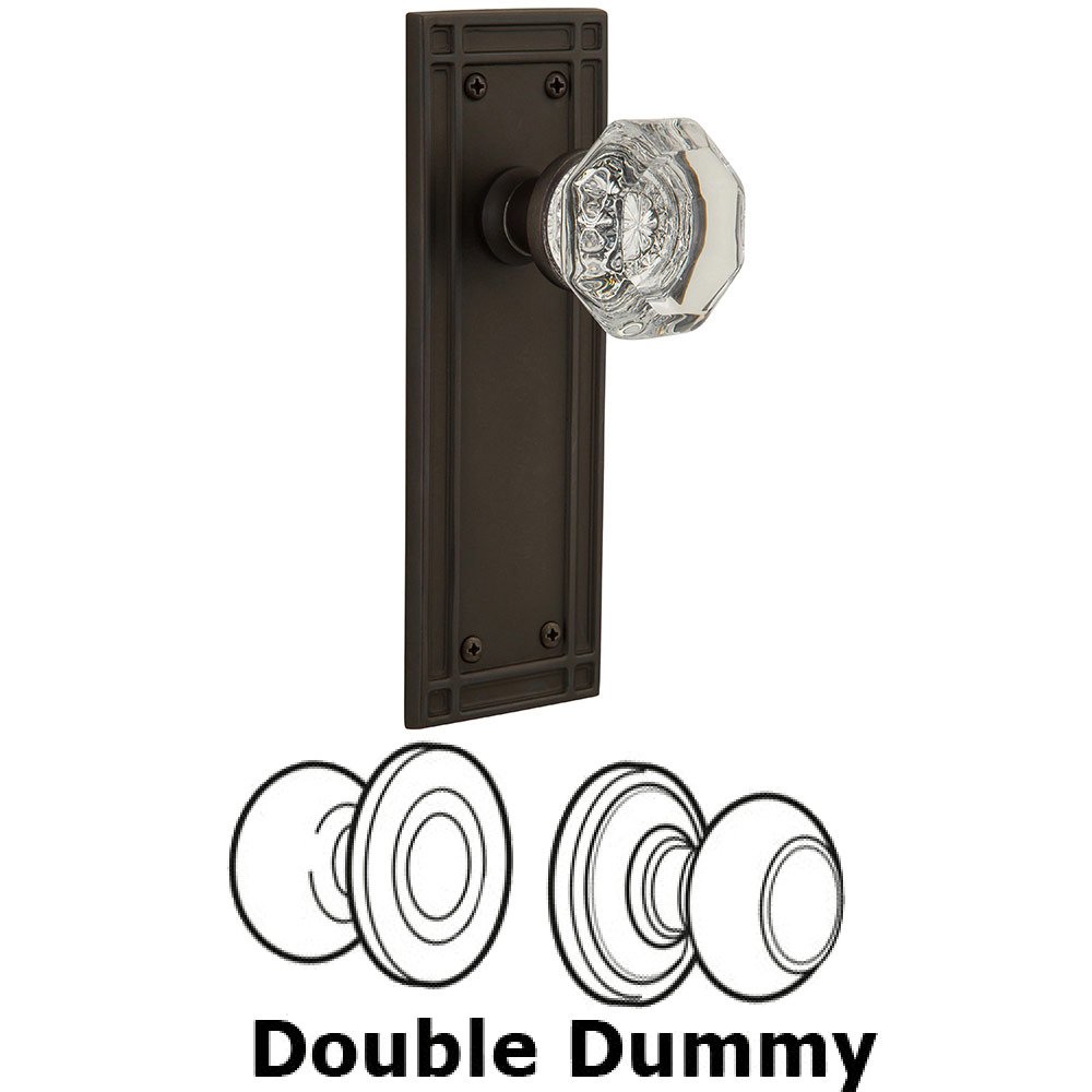 Double Dummy Mission Plate with Waldorf Knob in Oil Rubbed Bronze