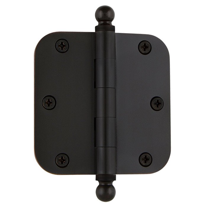 3 1/2" Ball Tip Residential Hinge with 5/8" Radius Corners in Oil-Rubbed Bronze (Sold Individually)