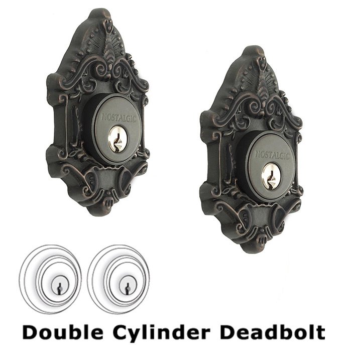 Double Deadlock - Victorian Deadbolt (Keyed Alike) in Oil Rubbed Bronze